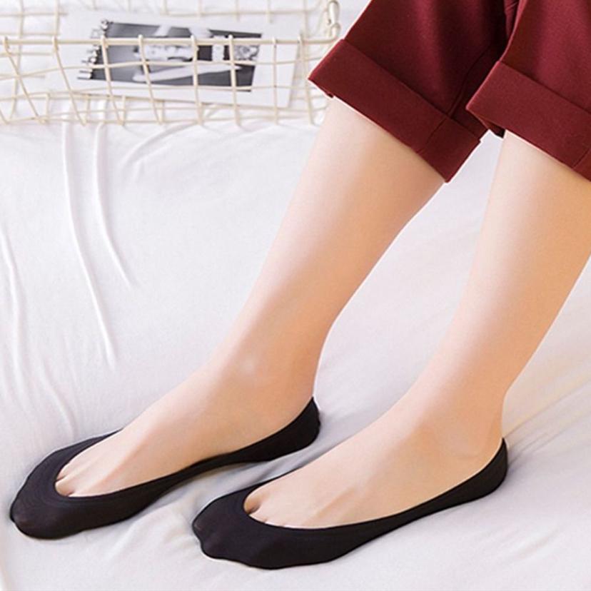안 벗겨지는 플랫 슈즈 덧신 비침 블랙 스타킹 덧신