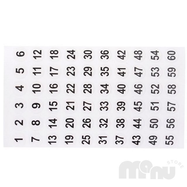 문서분류스티커 전화번호스티커 미니 원형 번호 스티커