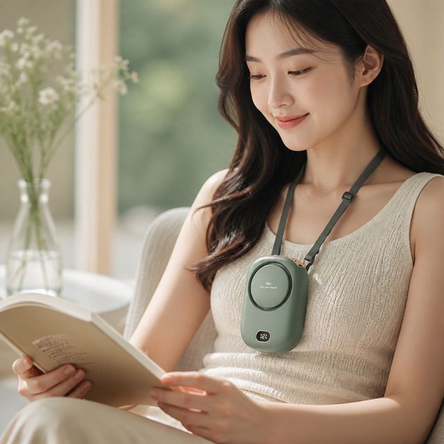 3단 조절 LED 목선풍기 휴대용 탁상 선풍기 핸디형 여름 가전 나들이용 사무실용