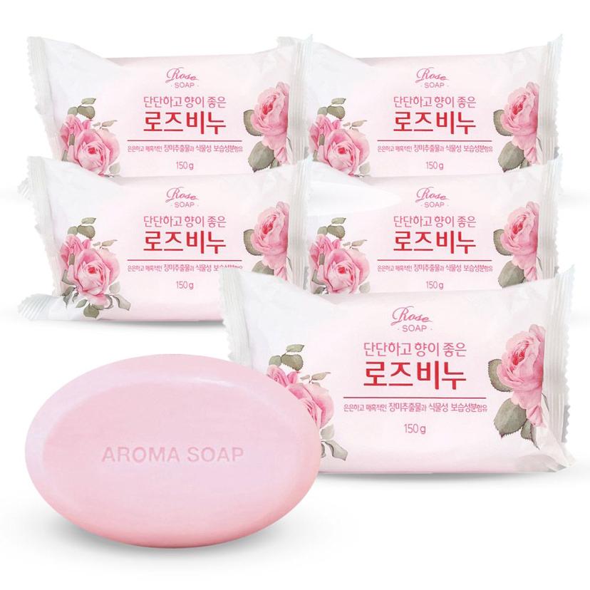 동서씨앤지 로즈 향 세안 비누 150g 5개 묶음