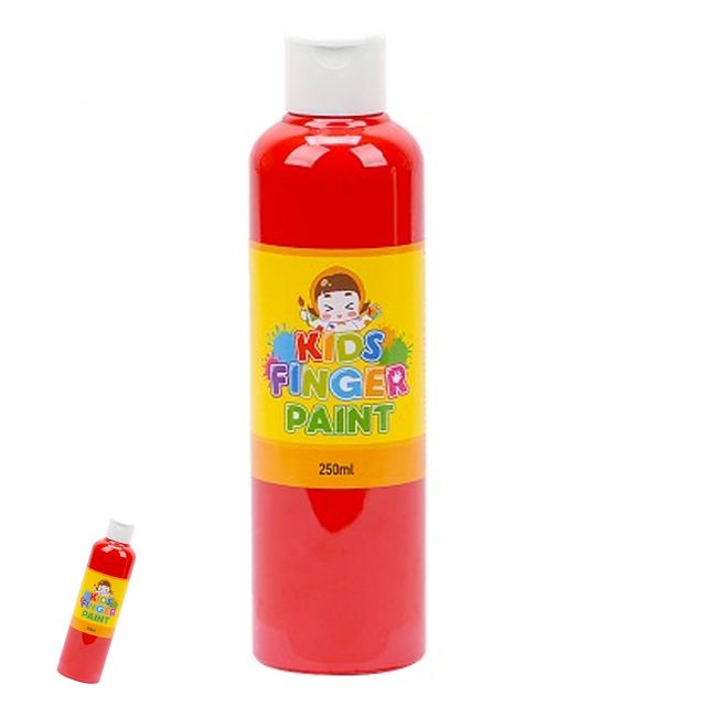 어린이미술교육 미술용품 미술놀이 핑거페인트 250ml 빨강색