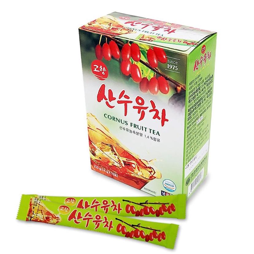 쿨샵 상큼한 고향 산수유차 분말차 15포 세트
