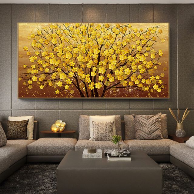 골드 포츈트리 보석십자수 120x50cm 벽걸이 인테리어 세트