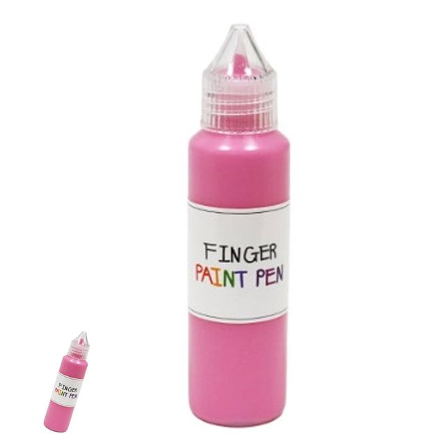미술놀이 그림교구 핑거 페인트펜 낱색 50ml 분홍