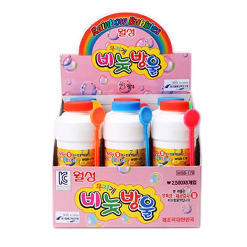 월성 무지개 비누방울액 370ml 6개 세트 리필 용액