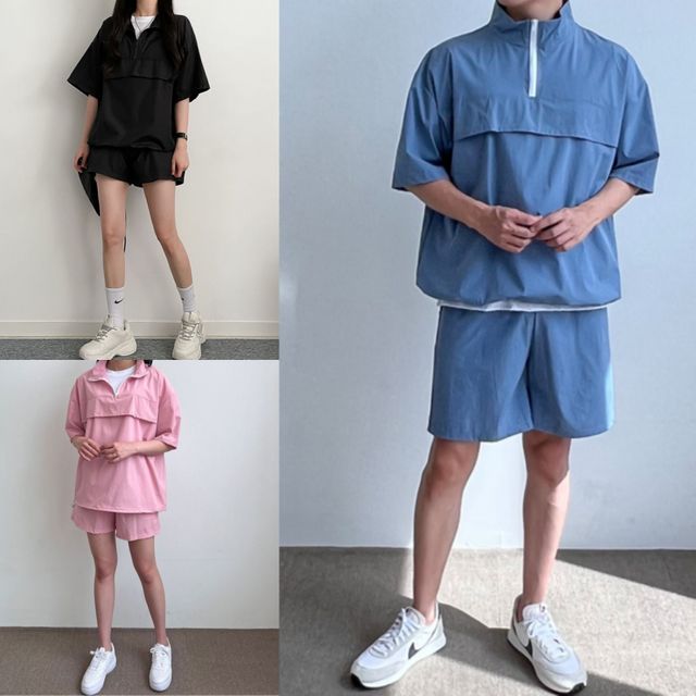 오뜨모드 아노락세트 바람막이세트 빅사이즈의류 반팔