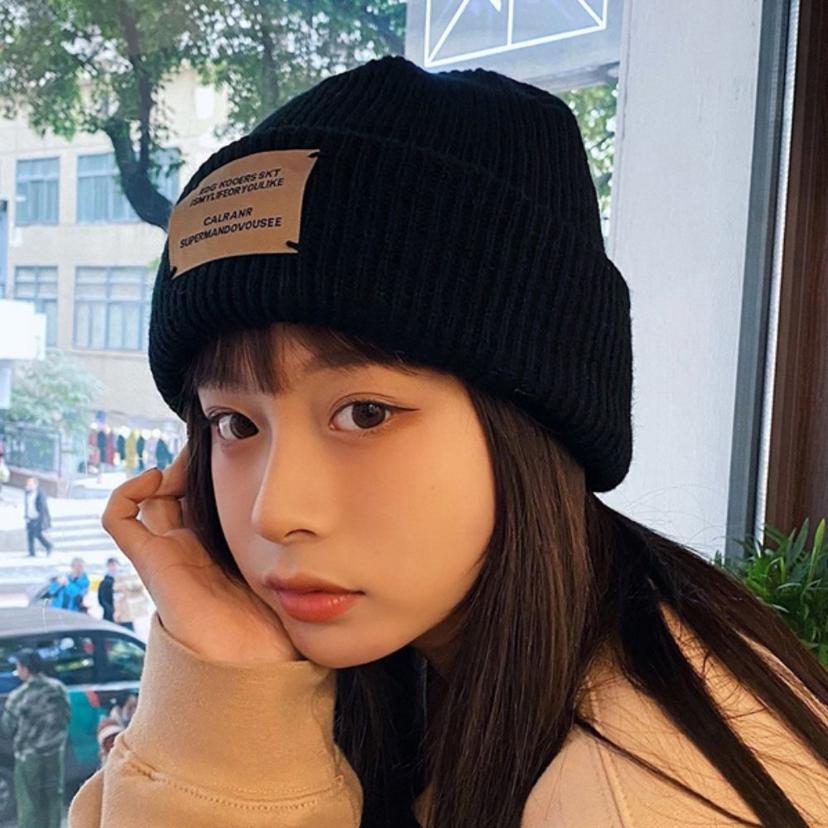 베이직 레터링 자수 패치 롱비니 - 남녀공용 데일리