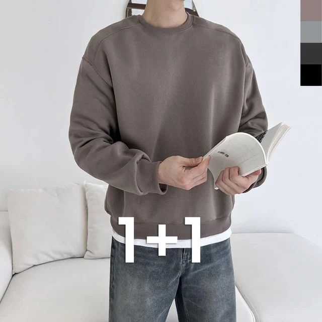 남성 긴팔티셔츠 라운드 가을 봄 기본 긴팔티