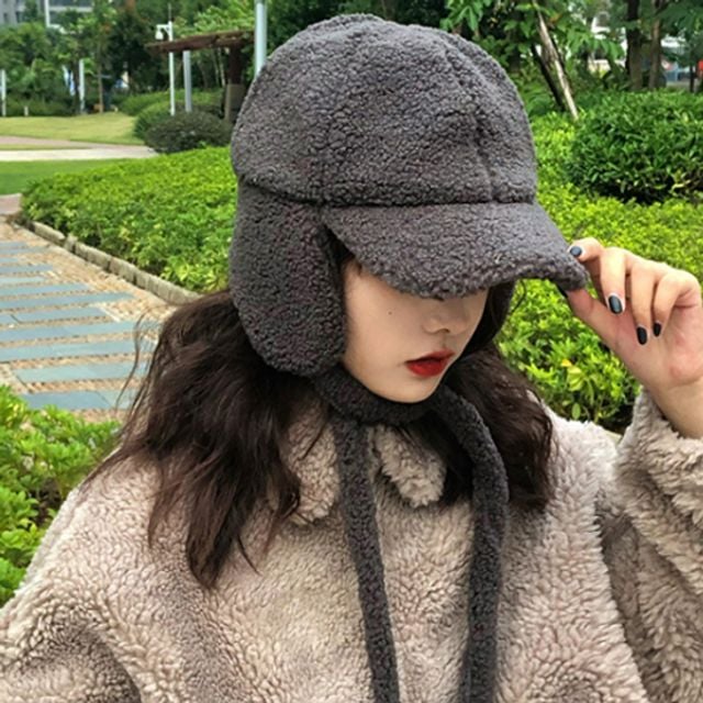 따뜻한 겨울 귀도리 모자 귀달이 여성 귀도리 모자 군밤 방한