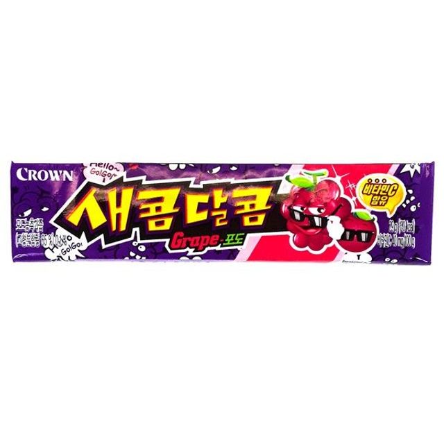 크라운 새콤달콤 포도 15ea 행사상품 - 포도맛 사탕 간식