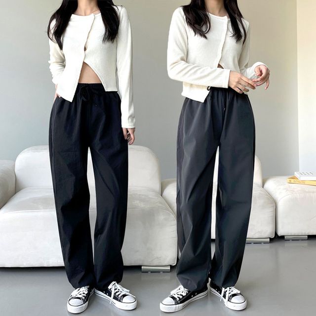 여자 바스락 바지 트레이닝 팬츠 허리 밴딩 편한바지 데일리 착용