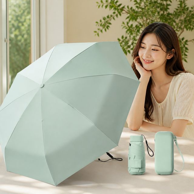 6K 자외선차단 양산 겸용 우산 UPF 50+ 초경량 휴대용 케이스 포함