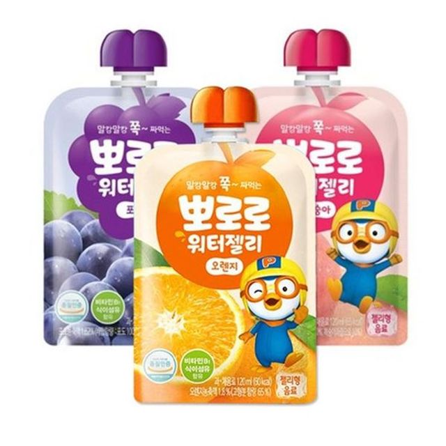 뽀로로 워터젤리 120ml 3종세트 30개 구성 GWM