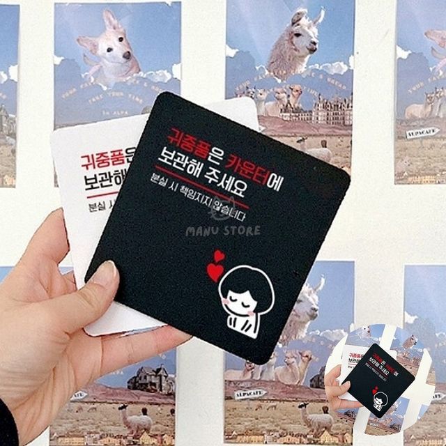 사우나귀중품분실안내 귀중품데스크보관문구 귀중품은카운터에 표지판 22x22cm