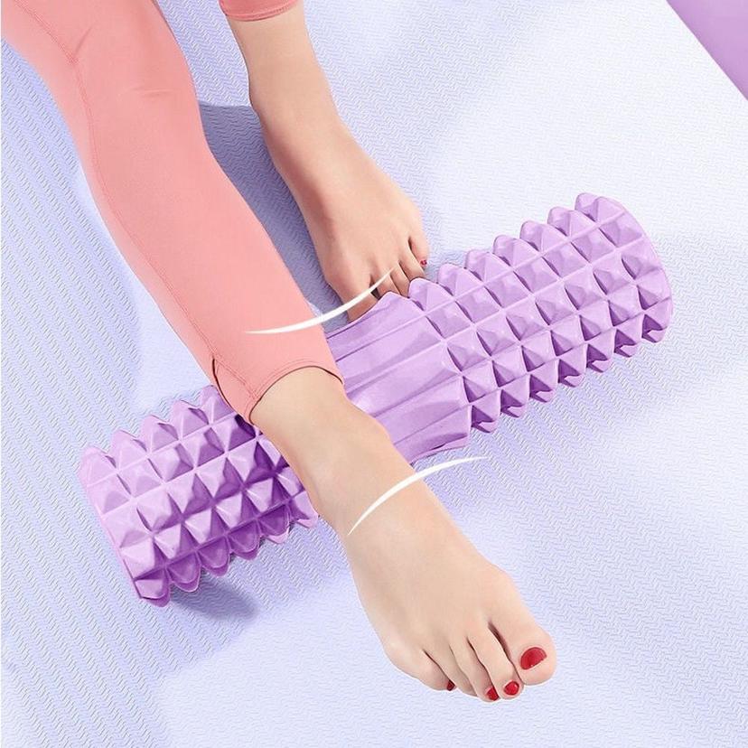 돌기형 폼롤러 근육 이완 - 홈트 스트레칭 마사지 롤러
