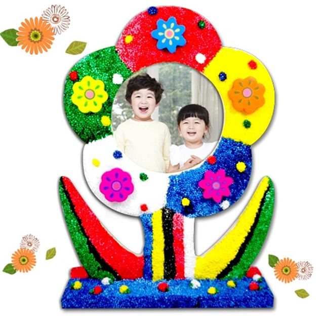 꽃 액자 만들기 키트 어린이 꽃화병 재료 캔버스 어르신 미술