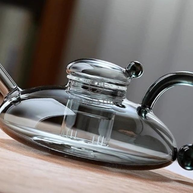 차우리는주전자 거름망포트 내열유리 차포트 600ml 투명블랙