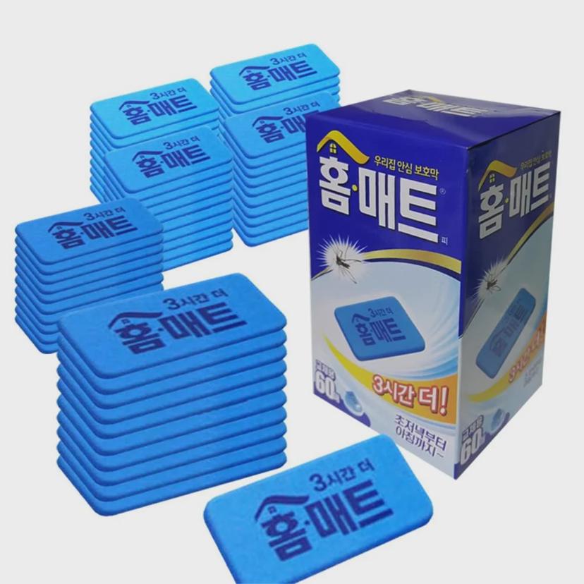 홈매트 전자모기향 훈증기 패드 리필 60매 세트