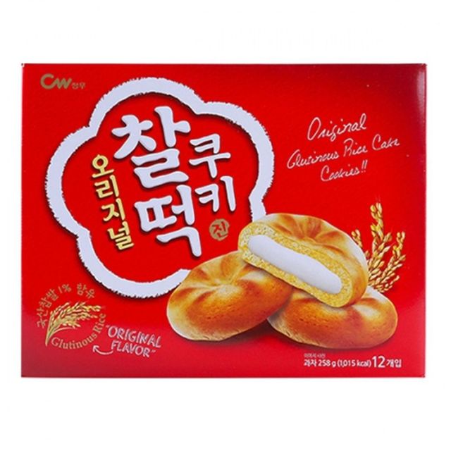 청우 찰떡쿠키 오리지날 258g 10개입 - 쫄깃한 식감의 전통 쿠키