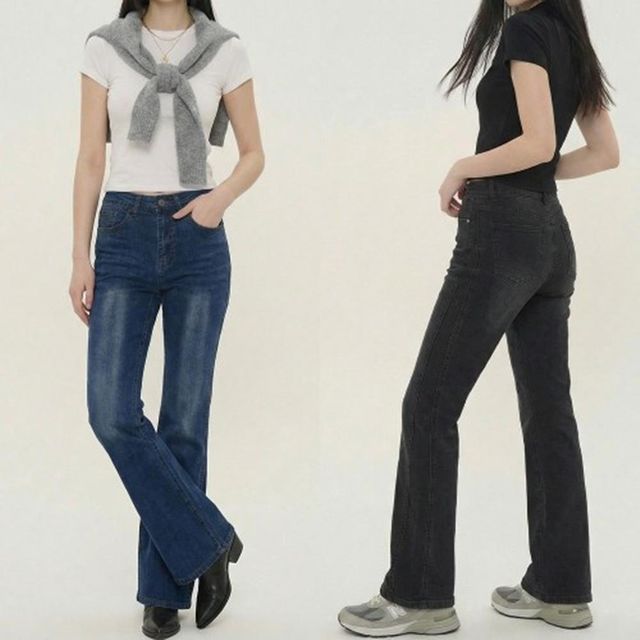 부츠컷 빅사이즈 핏이 여친룩 보정 부츠컷코디 좋은