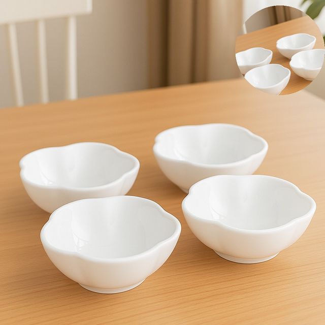 간장종지 소스용기 꽃초장기 4P