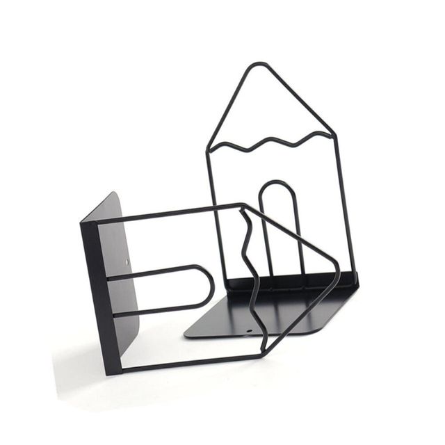 블랙 펜슬 북엔드 2p세트 전면책꽂이 책상정리대 미니책꽃이