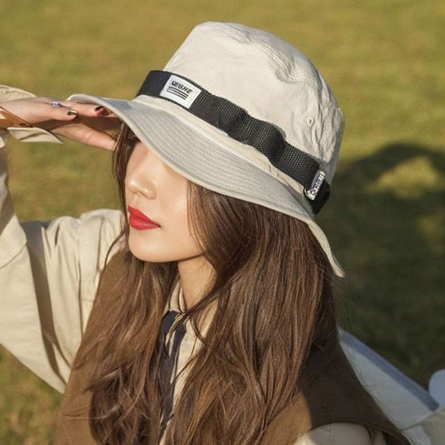 스트랩 사파리모자 낚시모자 배색 캠핑 등산 모자 3색
