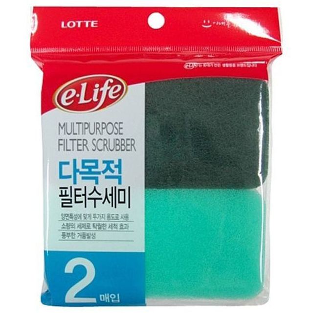 롯데 다목적 스펀지 수세미 2p 주방 청소용품