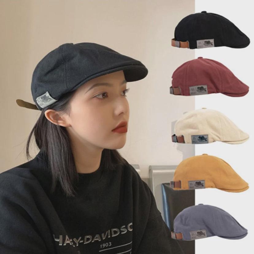 남녀 공용 빈티지 캐주얼 헌팅캡 사계절 패션 모자