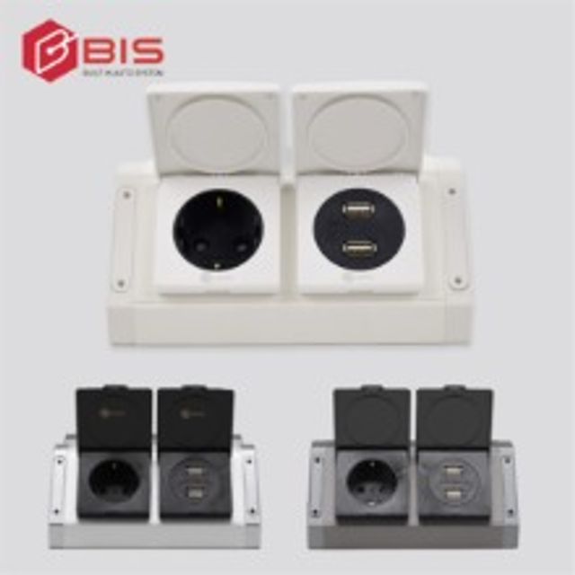빌트인콘센트 BIB-201 크림화이트 가구용 USB 1구