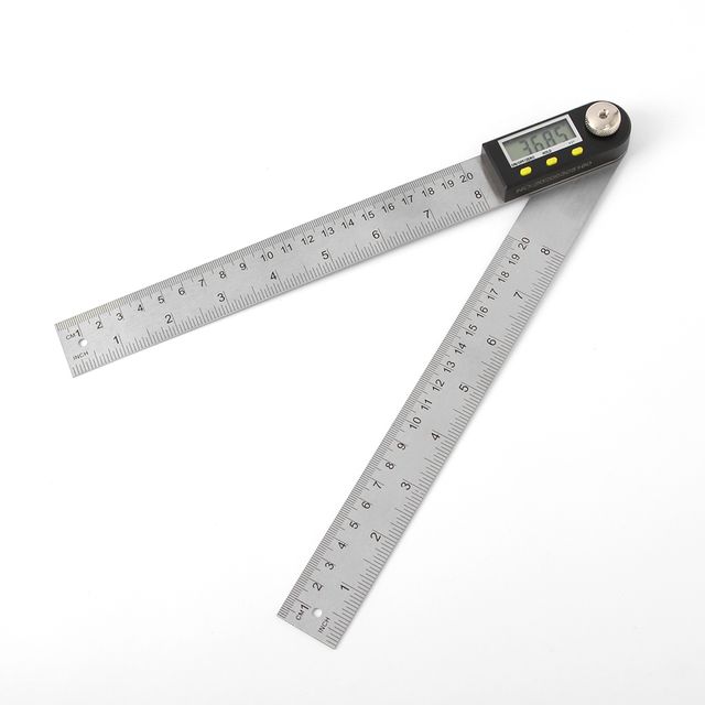 기타측정기 360도 디지털 각도기(20cm)목공용 스틸자