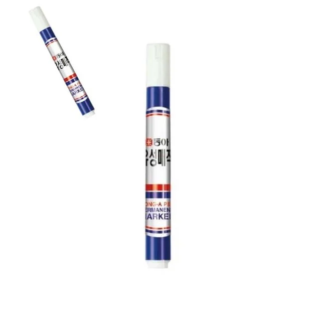 동아 유성매직 청색 2.0mm 부드러운 유성네임펜 지워지지않는펜 유성펜