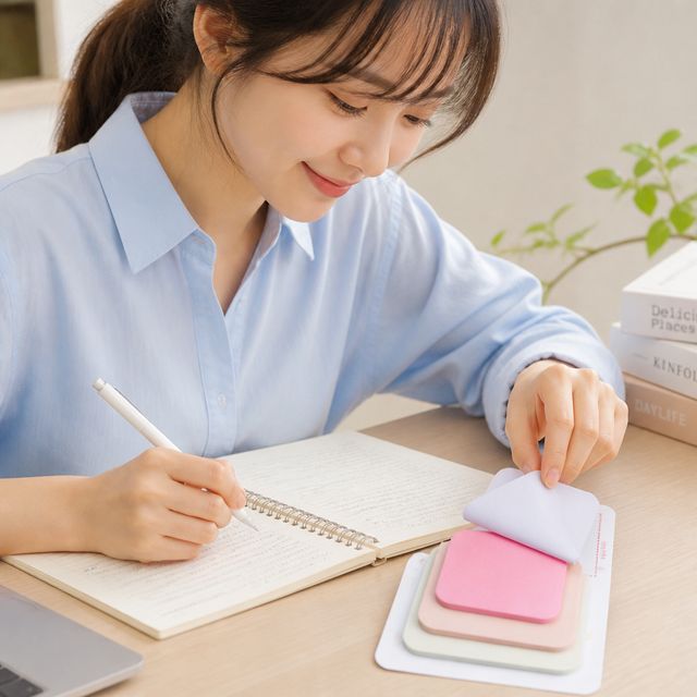 인덱스 점착 메모 3단 인덱스탭 오피스 학용품 페이지마커 공부 문구