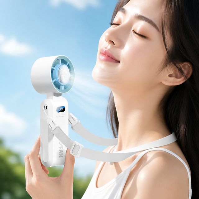 쿨링팬 목걸이형 미니선풍기 4색상 199단계 냉각패드 손선풍기