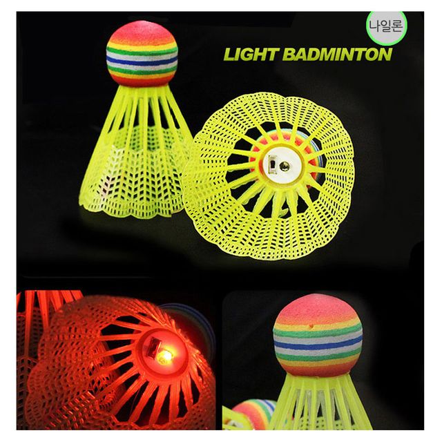 야광 LED 나일론 배드민턴 셔틀콕 2개 세트