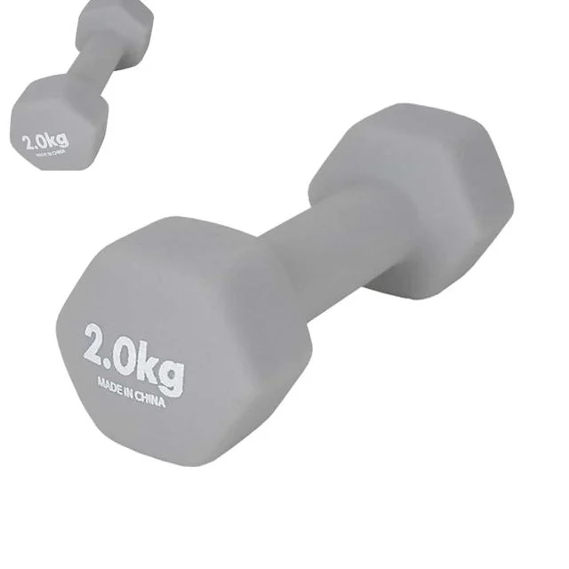 네오프렌 아령 2KG 그레이 덤벨 덤밸 뎀벨 고무아령