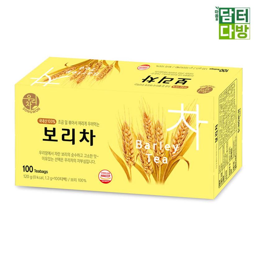 송원 보리차 100티백 대용량 구수한 국산 보리차