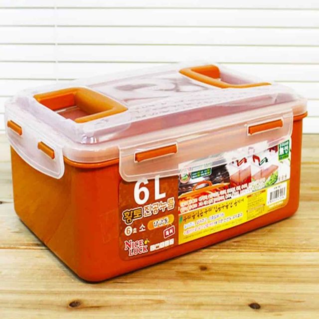 밀폐용기 6L 저장용기 누름독 플라스틱통 저장통
