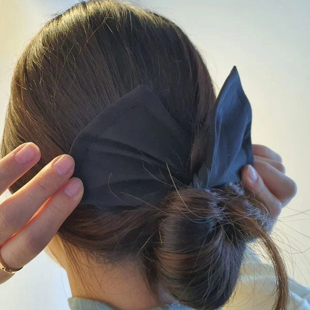 JPAR 와이어 올림머리 헤어밴드 당고머리끈 블랙