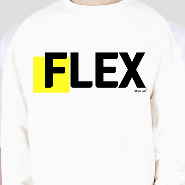 키밍 flexBox 맨투맨 포인트 박스티 데일리 캐주얼룩