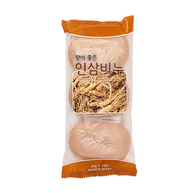향기로운 인삼 비누 3개입 세트 호텔 목욕탕 세안 비누