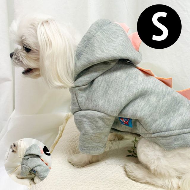 강아지의상 펫의상 펫 이벤트 의상 큐티 공룡 그레이 S