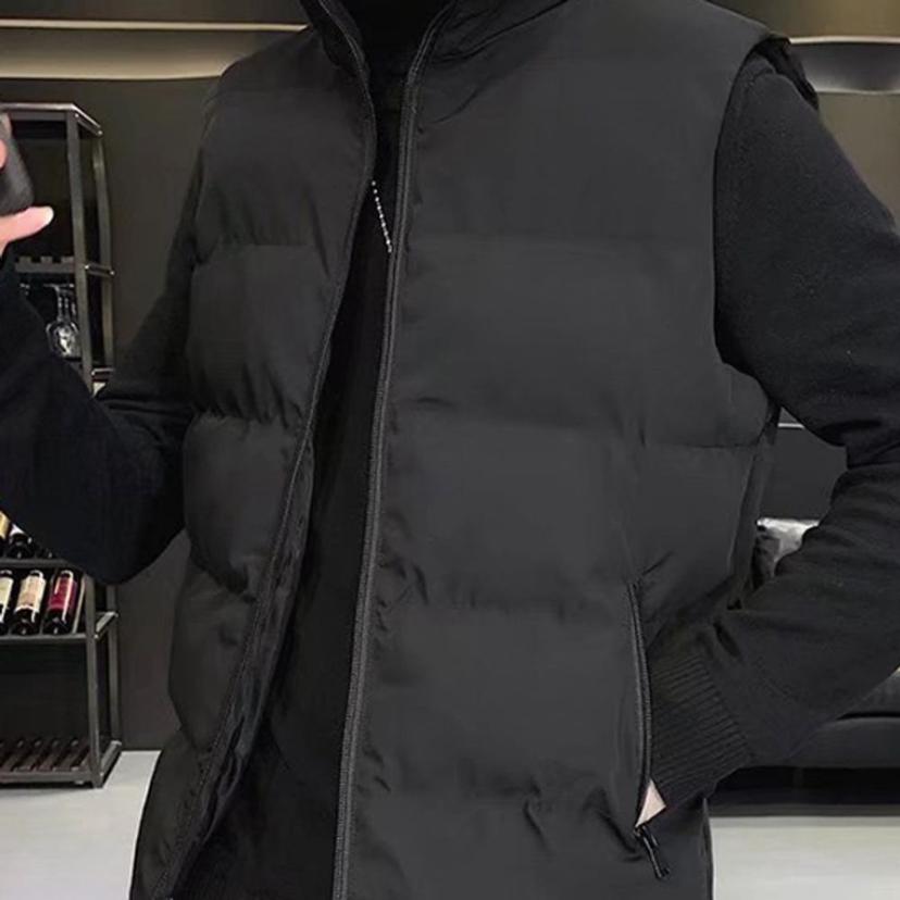 남성 베이직 패딩 조끼 겨울 방한용 조끼 패딩