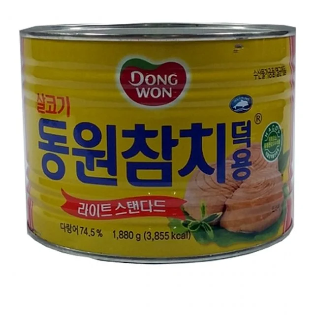 푸드) 동원 참치덕용(라이트스탠다드) 1.88kg - 저염·고단백, 간편 참치 통조림 대용량