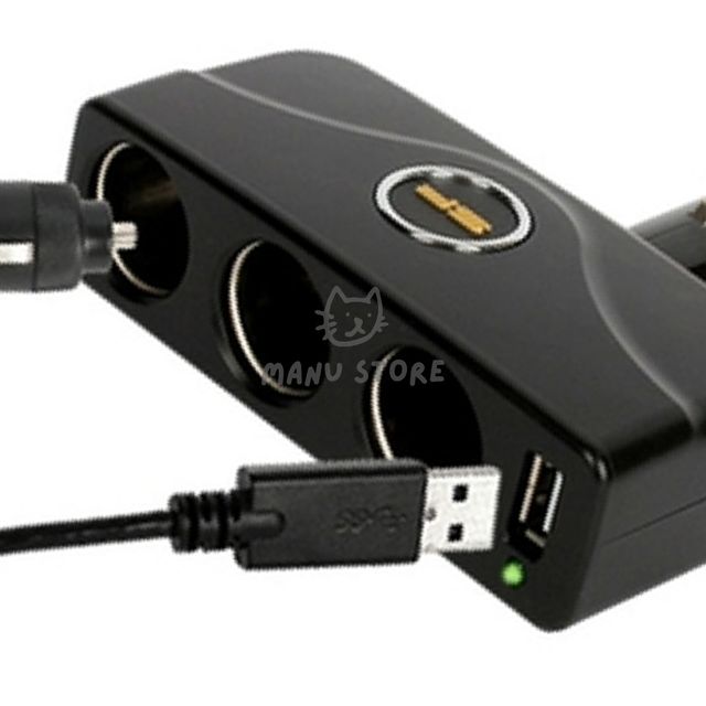 차량멀티충전기 자동차멀티소켓 USB 다이렉트 3구 소켓