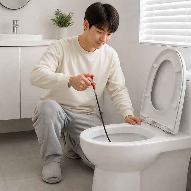세면대 배수관 막힘 제거 이물질 제거기 싱크대 배수구 청소용 와이어 집게 90cm