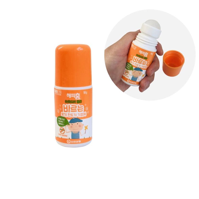 해피홈 진드기 모기 기피제 롤온 50g - 바르는 벌레 차단