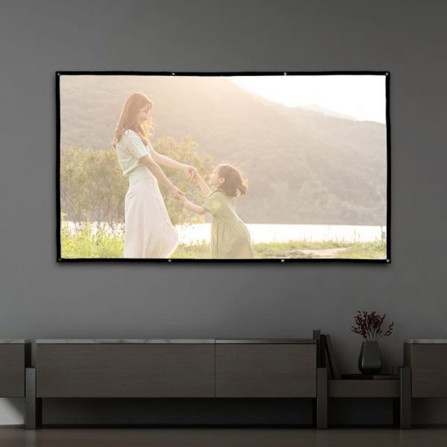 빔스크린 홈시어터 가정용 대형 영화빔 야외 빔프로젝트 빔프로젝터 221x125 125cm