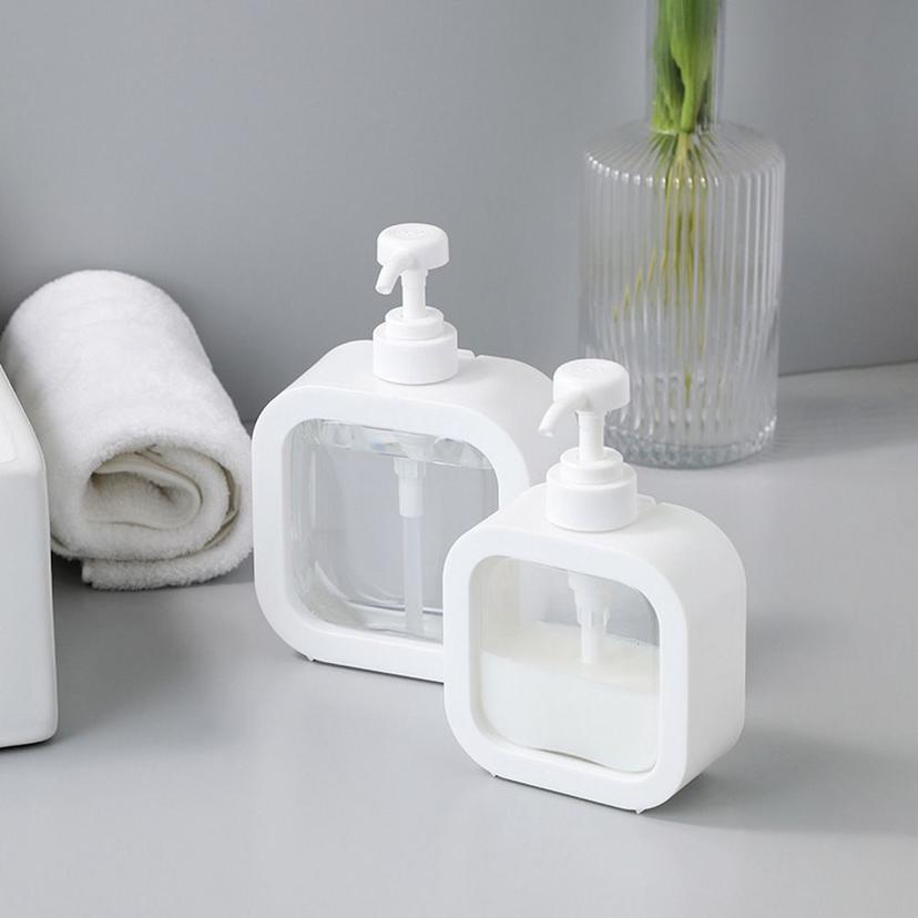 투명 세제통 디스펜서 욕실 샴푸통 소분 용기 500ml
