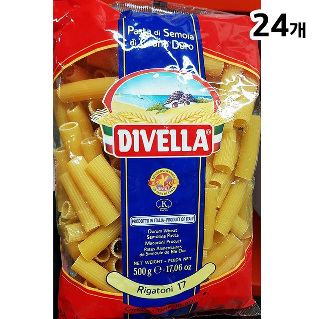 디벨라 리가토니 마카로니 500g X24팩 대용량 파스타면